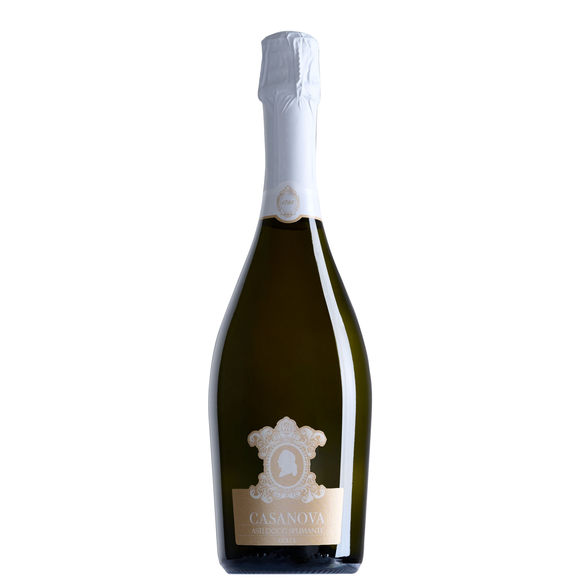 Casanova Asti DOCG Spumante Dolce sweet natural sparkling white wine from Italy with DOCG certification.